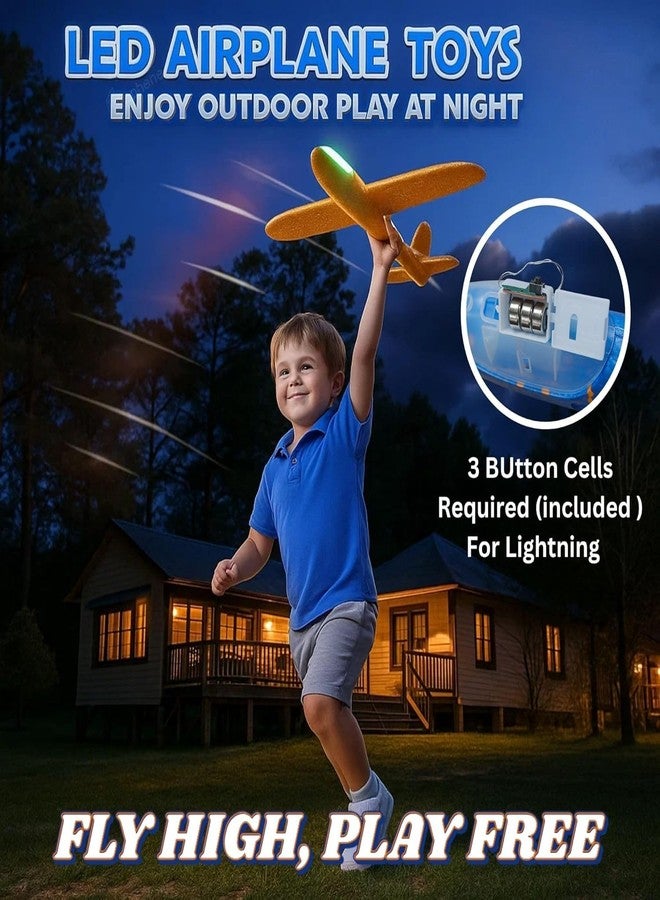 SELOME 1 Pack Hand Throw Flying Glider Plane Foam Aeroplane 17.5inch Aerodynamic Lightweight EPP Paper Airplane Launcher Toy for Outdoor Catapult Aircraft Plane Gift for Kids Boy Girl Multicolor - Image 5